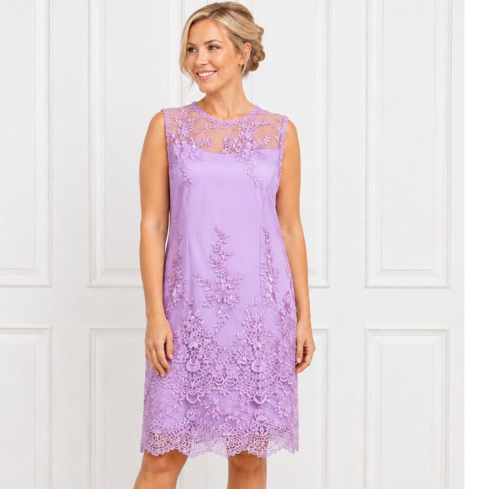 NWT Nanette Lepore Floral Lace Lavender Dress